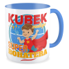 kubek MAŁEGO SUPERBOHATERA niebieski